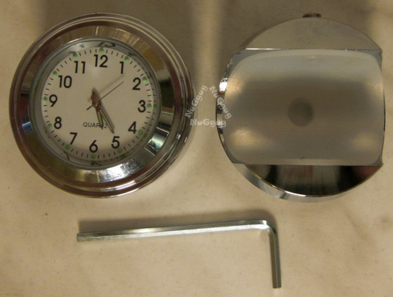 NuGgug - Uhr und Thermometer für Motorrad Lenker bis 24 mm Durchmesser