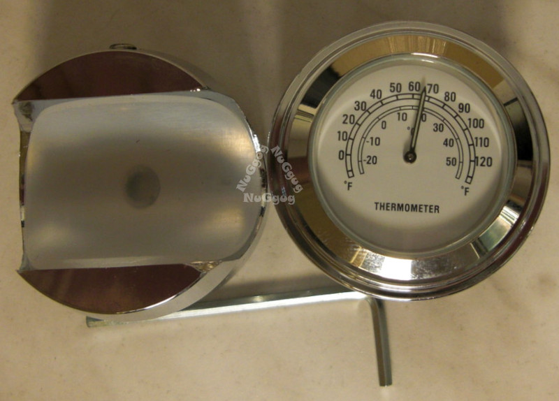 NuGgug - Uhr und Thermometer für Motorrad Lenker bis 24 mm Durchmesser