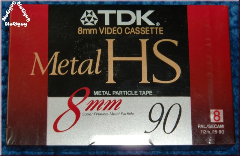 TDK 8mm Video Kassette. Metal HS 90