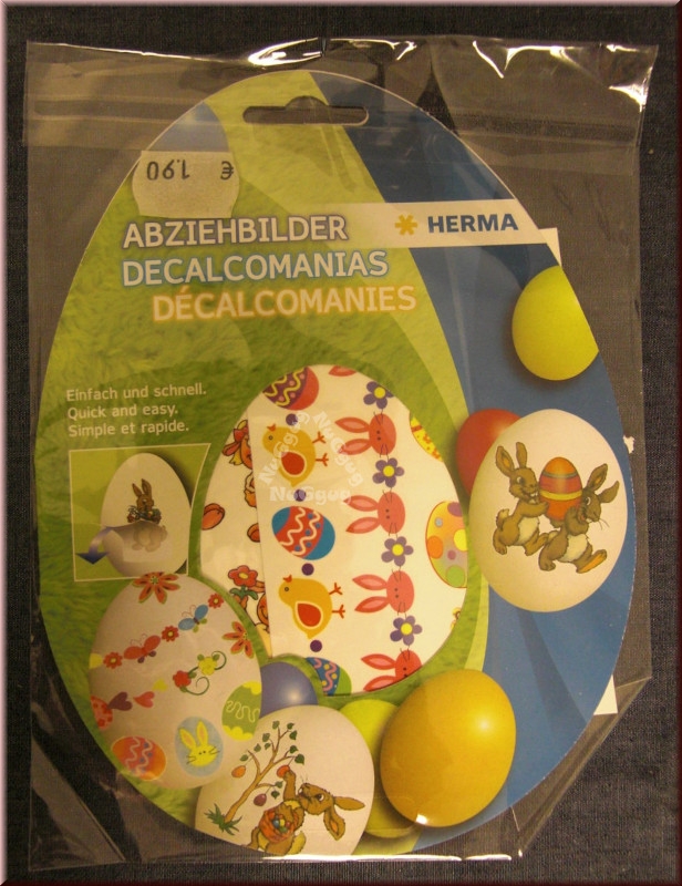 Ostereier Abziehbilder, Sticker, Herma 3049, 80 x 120 mm, 2 Blatt