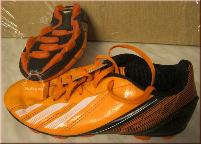 adidas f5 Fußballschuhe, orange/schwarz, Größe 34, Nockenschuhe