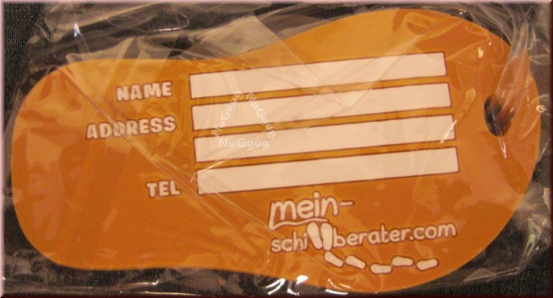 Kofferanhänger "Flip Flop", orange, Adressanhänger Badeschuh, Badelatschen