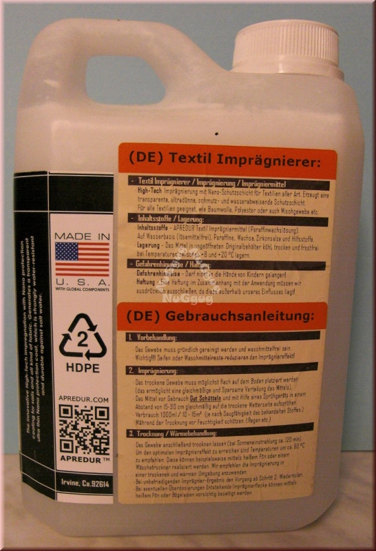 Apredur Nano Textil Imprägnierung, 2 Liter