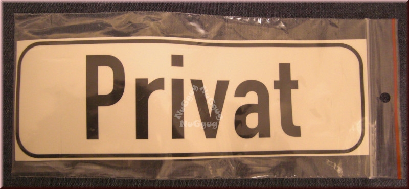 Aufkleber "Privat"