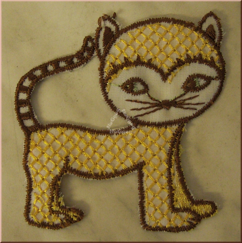 Aufnäher "Katze", 7 x 7 cm