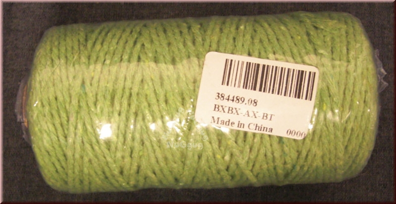 Baumwollschnur grün, 2 mm x 100 Meter, Baumwollseil