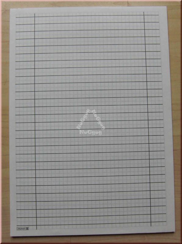 Briefblock DIN A4, 50 Blatt, blanko, unliniert, von Brunnen, mit Vorlagenblatt