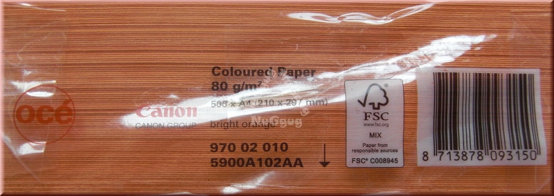 Kopierpapier A4 Canon Coloured océ, orange, 80 g/m², 500 Blatt, Druckerpapier