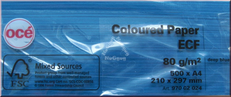 Kopierpapier A4 Canon Coloured océ, dunkelblau, 80 g/m², 500 Blatt, Druckerpapier