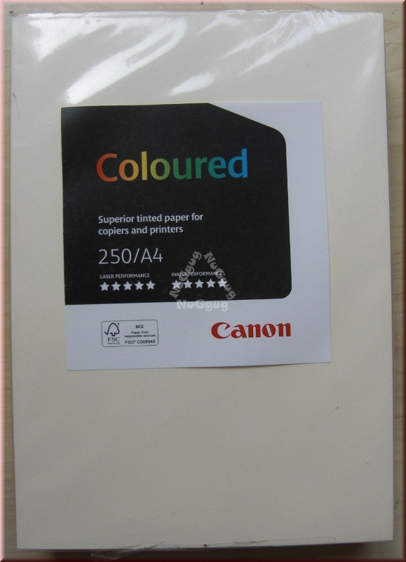 Kopierpapier A4 Canon Coloured, elfenbein, 120 g/m², 250 Blatt, Druckerpapier