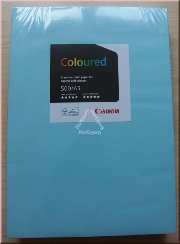 Kopierpapier A3 Canon Coloured, mittelblau, 80 g/m², 500 Blatt, Druckerpapier