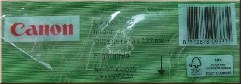 Kopierpapier A4 Canon Coloured, grün, 80 g/m², 500 Blatt, Druckerpapier