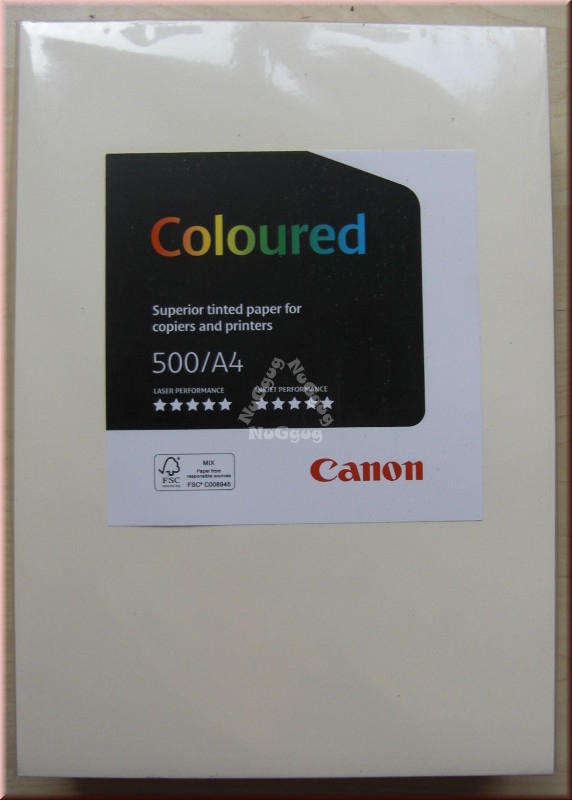 Kopierpapier A4 Canon Coloured, elfenbein, 80 g/m², 500 Blatt, Druckerpapier