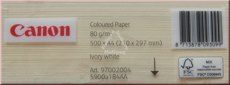 Kopierpapier A4 Canon Coloured, elfenbein, 80 g/m², 500 Blatt, Druckerpapier