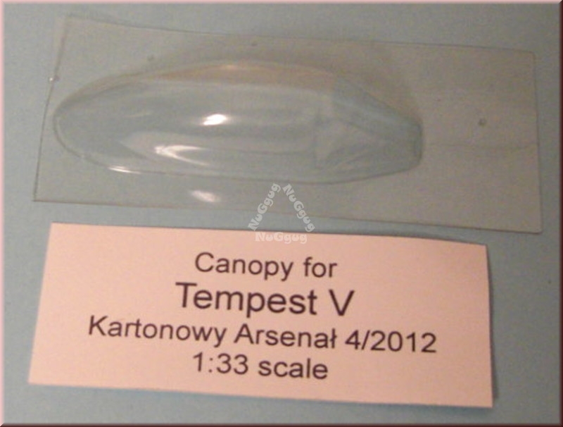 Canopy für Tempest V Kartonowy Arsenal 4/2012, Maßstab 1:33, Kabinenhaube, Cockpitscheibe