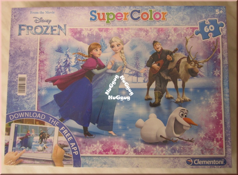 Clementoni Disney Frozen Puzzle Super Color, 60 Teile