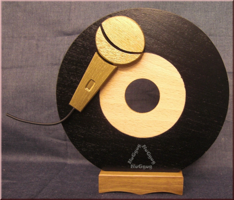 Sieger-​Pokal "Das goldene Mikrofon", Holz, Trophäe, Auszeichnung
