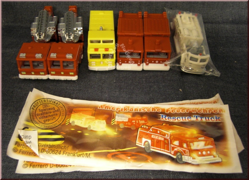 Amerikanische Feuerwehren, 6 Stück, Sammler-​LKW von Ferrero