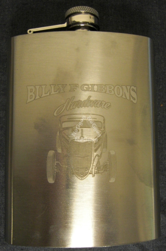 Flachmann "BILLY F GIBBONS Hardware", Edelstahl, 8 OZ