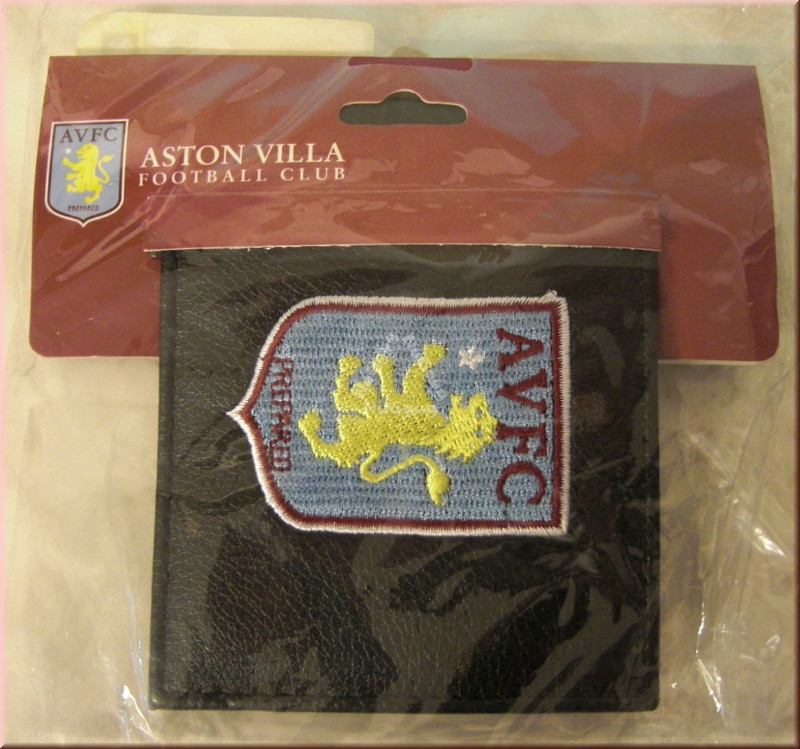 Geldbörse "Aston Villa Football Club", Leder, schwarz