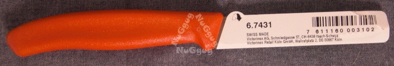 Gemüsemesser von Victorinox 67431, Edelstahl, 19 cm, Kunststoff, rot, Universalmesser