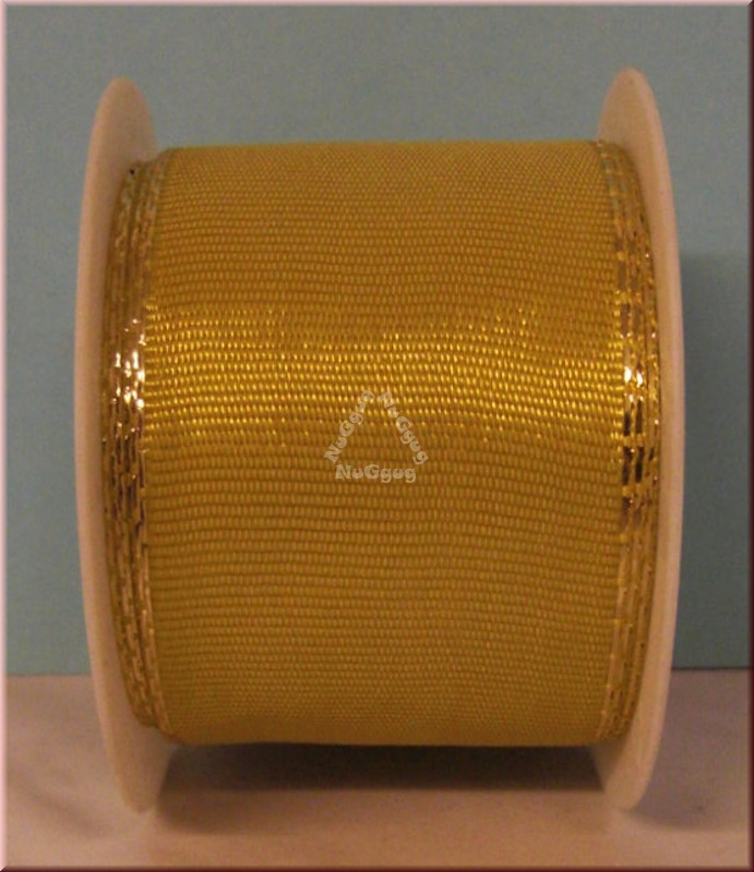 Geschenkband "goldgelb", 40mm x 2 m, Ribbon, Dekoband, Schleifenband