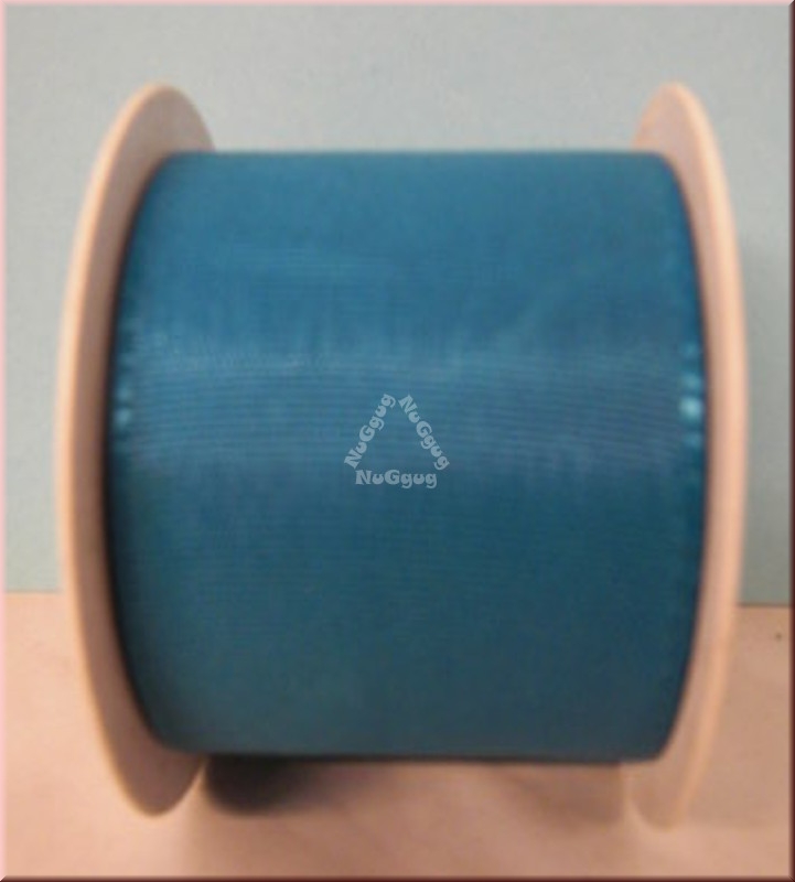 Geschenkband "blaumetallic", 40mm x 2 m, Ribbon, Dekoband, Schleifenband