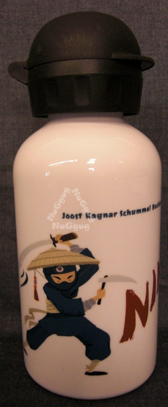 Thermo Trinkflasche "Ninja", weiß, Aluminium, 400ml, von Laken
