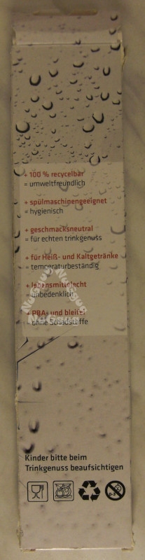 Glas Trinkhalme Set, 6 Stück + Reinigungsbürste, von EFG Gienger