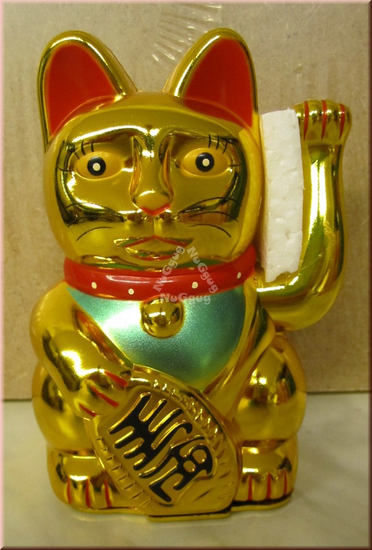 Chinesische Glückskatze, 14 cm, Winkekatze, Maneki Neko