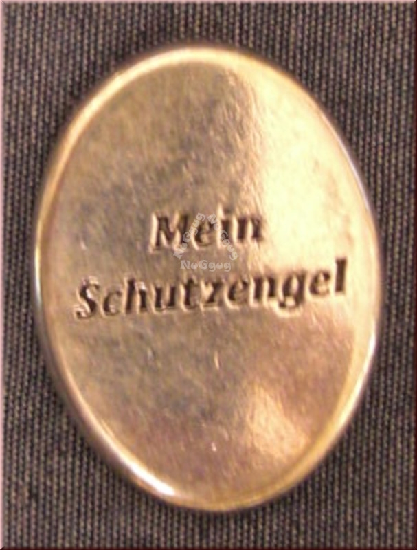 Handschmeichler "Mein Schutzengel", oval, silberfarben