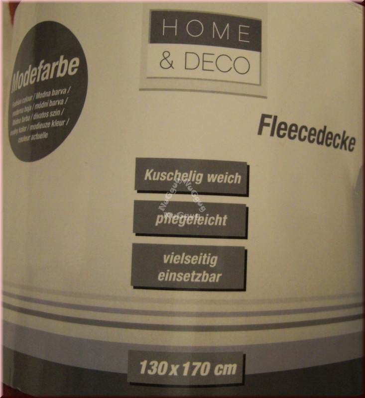 Fleecedecke 130 x 170 cm, bordeaux, von Home & Deco
