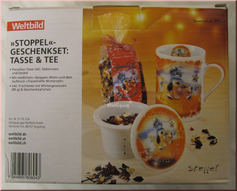 Teetasse "Stoppel" mit Siebeinsatz und Deckel