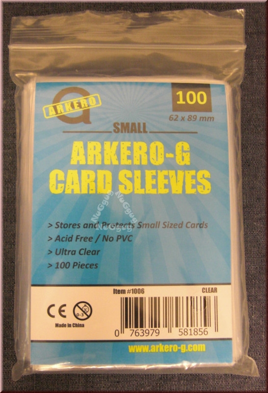 Sammelkarten Hüllen, Arkero-G Card Sleeves, 100 Stück