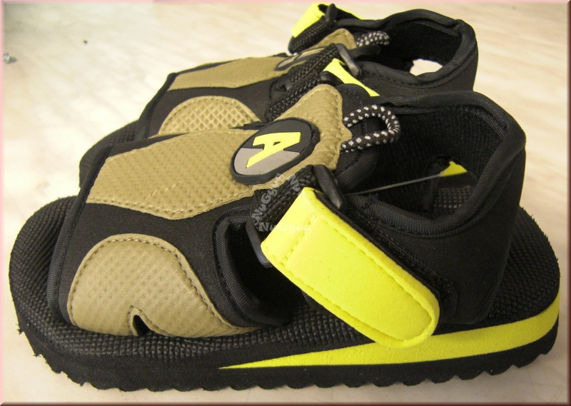 Kindersandalen Outdoor, schwarz/gelb, Größe 26