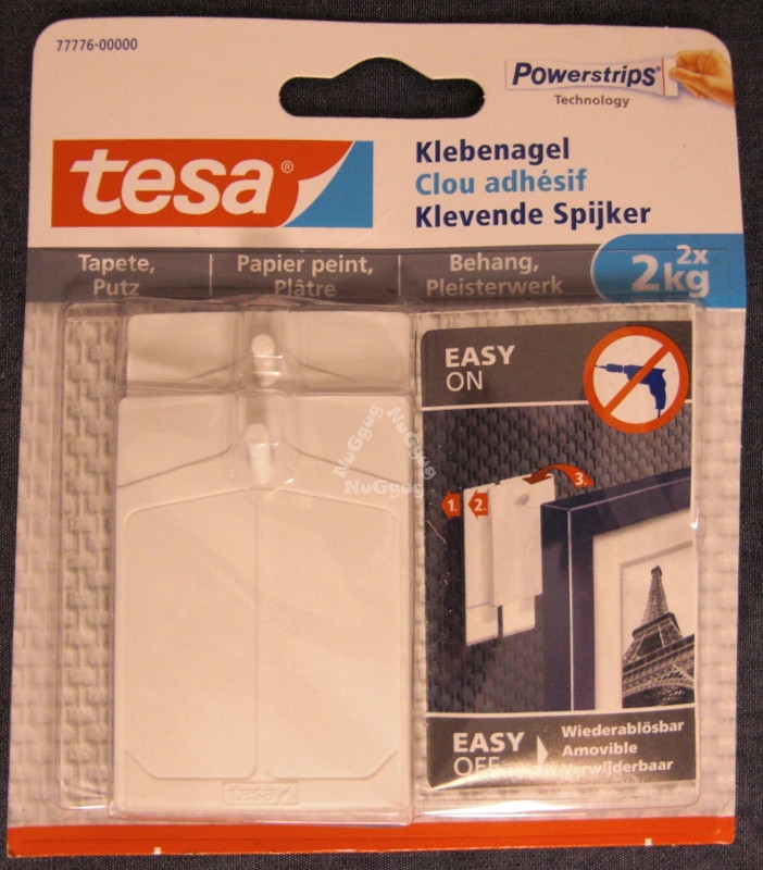 tesa Power-​Strips Klebenagel, 2x 2kg, Artikel 77776, 2 Stück