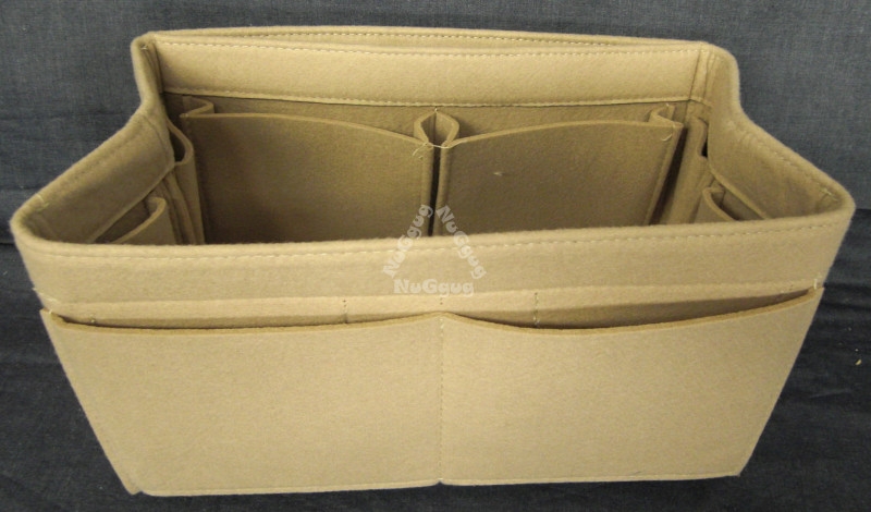 Taschenorganizer Filz, beige, 30 x 17 x 16 cm, faltbare Aufbewahrungsbox