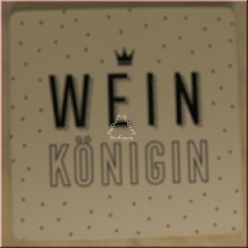 Untersetzer "Wein Königin", Korkuntersetzer, 95 x 95 mm