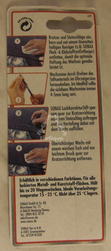 Lack Korrektur Stift, rot, von Sonax