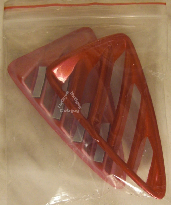 Lüftungsgitter Armaturenbrett, rot, 2 Stück, dreieckig 90 x 50 mm