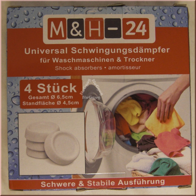 Universal Schwingungsdämpfer für Waschmaschine und Trockner von M&H-24, Gummi Füße