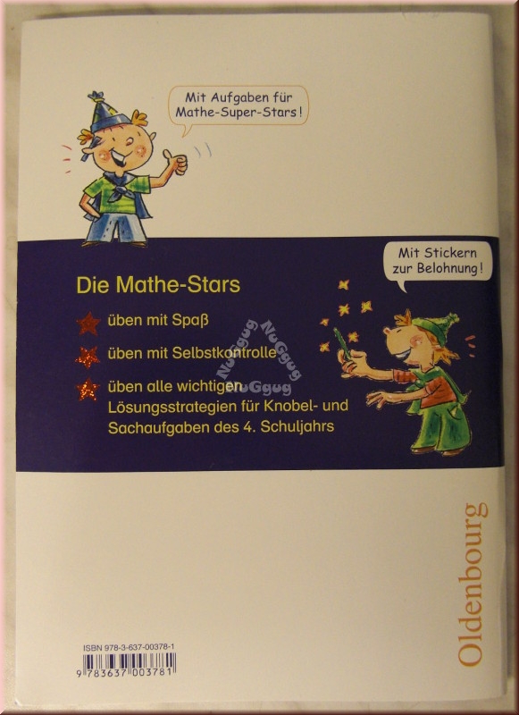 Mathe Stars 4 Knobel- und Sachaufgaben Übungsheft, mit Stickern, 64 Seiten, von Oldenbourg