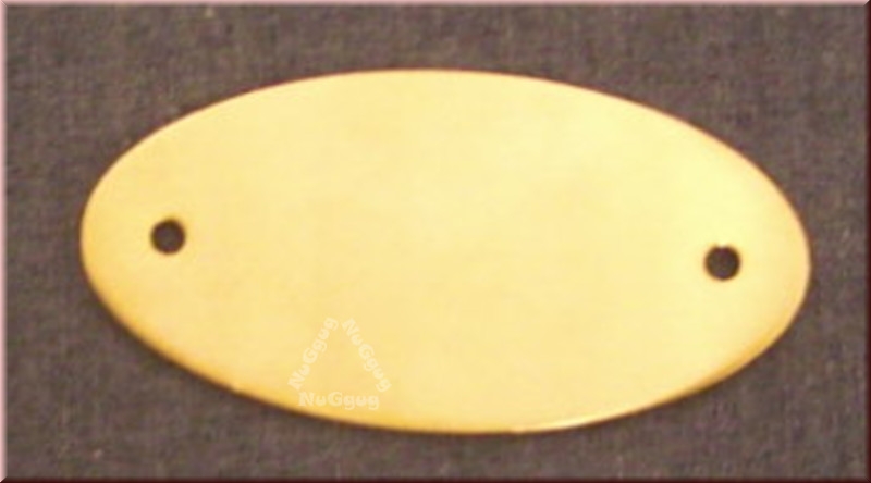 Messingschild oval, 70 x 35 mm