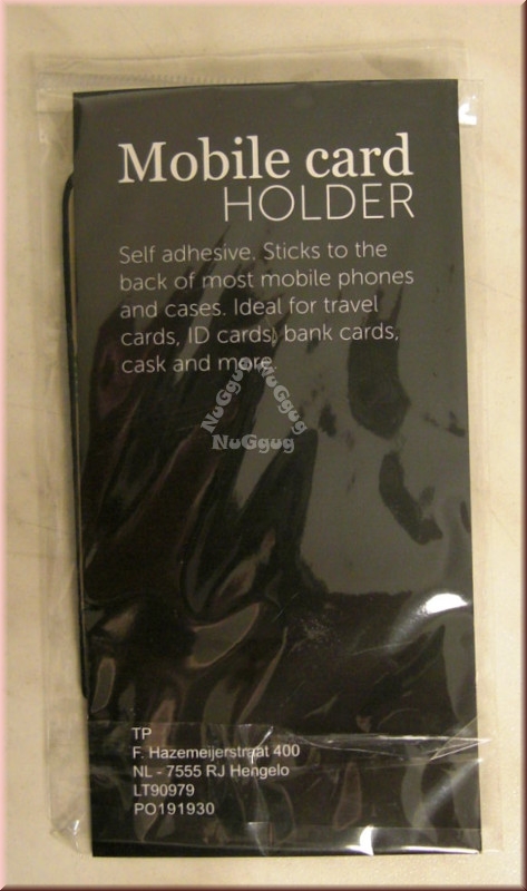 Mobile Card Holder "tagueri", Smartphone Kartenhalter, Silikon, schwarz