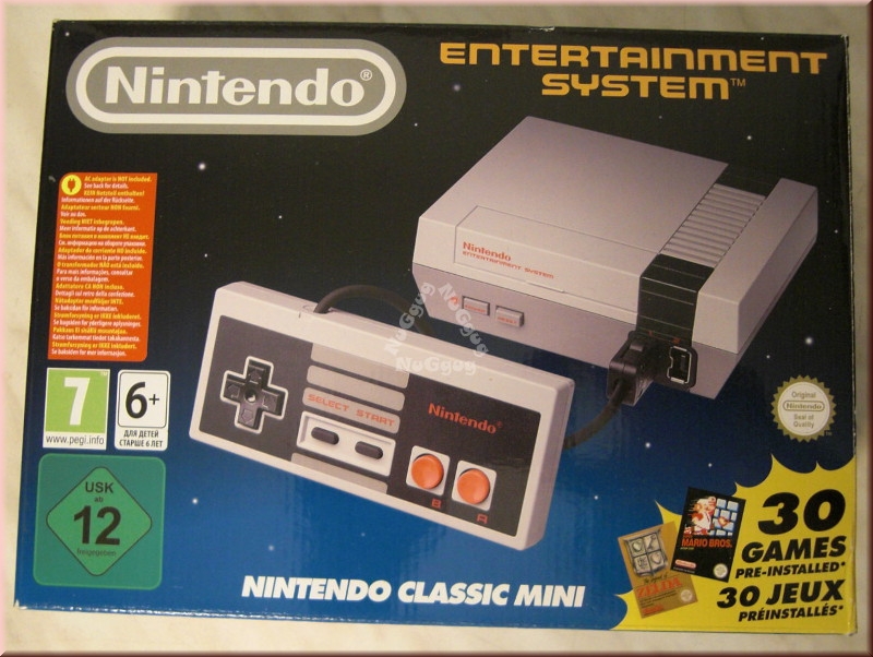 Nintendo Classic Mini, Entertainment System, 30 Spiele vorinstalliert