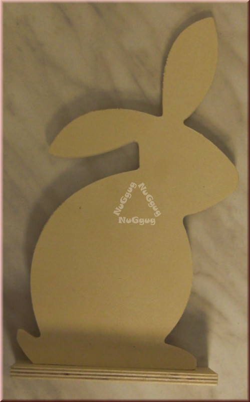 Deko Figur Osterhase Rohling, Holz, 255 x 135 x 40 mm, zum Bemalen/dekorieren