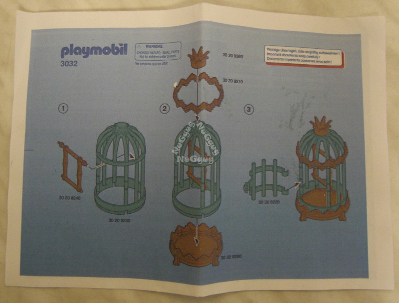 Playmobil 3032, Königskinder mit Papageienkäfig, Schloß