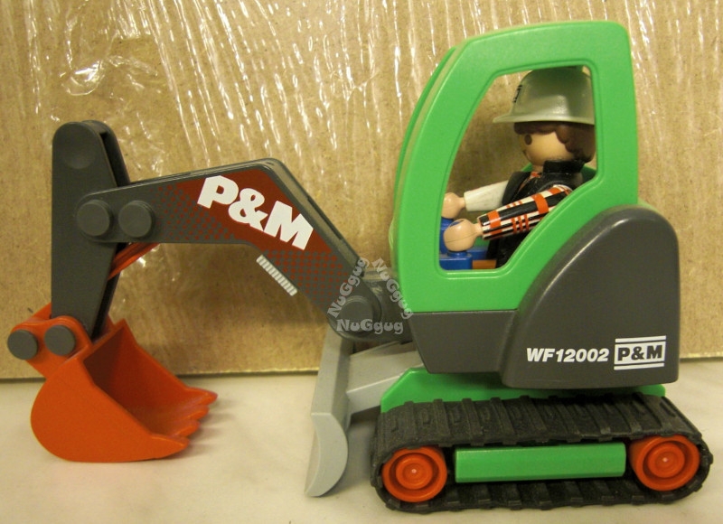 Playmobil 3279, Minibagger mit Bauarbeiter, Baustelle