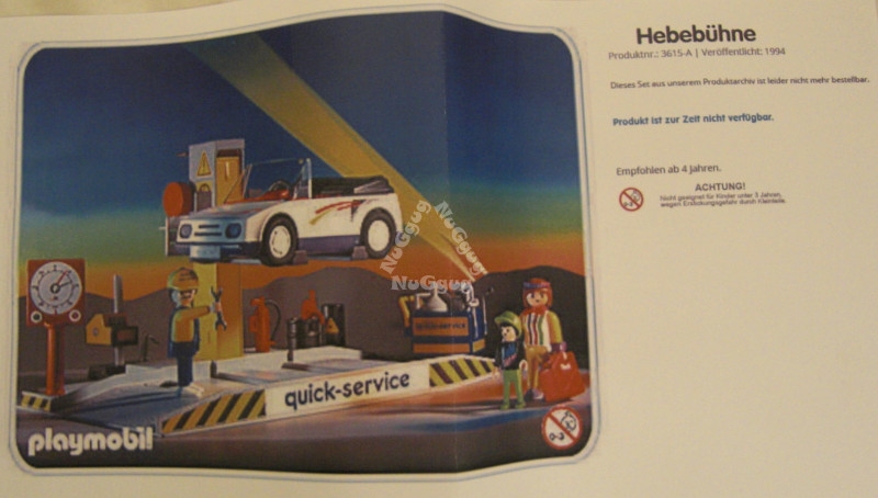 Playmobil 3615, Hebbühne, Auto Werkstatt