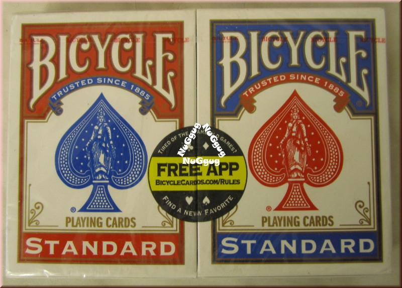 Bicycle Standard Pokerkarten, 2 x 54 Karten